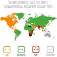 thumbnail image 6 of Universal Travel Portable Worldwide Power Adapter Converter All in One International Out of Country, Travel Wall Charger Plug for Input in USA EU UK France Italy Australia India Outlets, 6 of 7