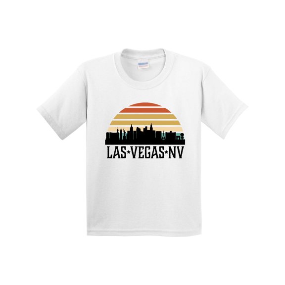Inktastic Las Vegas Nevada Skyline Retro Youth T-Shirt