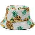 thumbnail image 1 of Bonnet de Pêcheur à Motif Banane à Imprimé Fruits Bonnet Empaquetable Réversible d'Été, 1 of 5