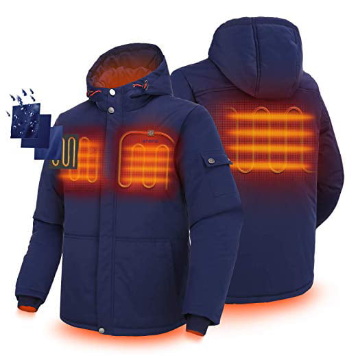 ORORO - ORORO Men's Heated Hooded Jacket with Battery Pack - Walmart ...