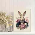 thumbnail image 2 of UXIEQU Dapper Rabbit With Flowers Canvas Wall Art Print 15.75x11.81 Inches, 2 of 8