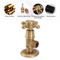 thumbnail image 3 of Angle Stop Valve, Solid Brass Angle Shut Off Water Valve Faucet Parts for Cold Hot Plumbing Fitting, 3 of 7