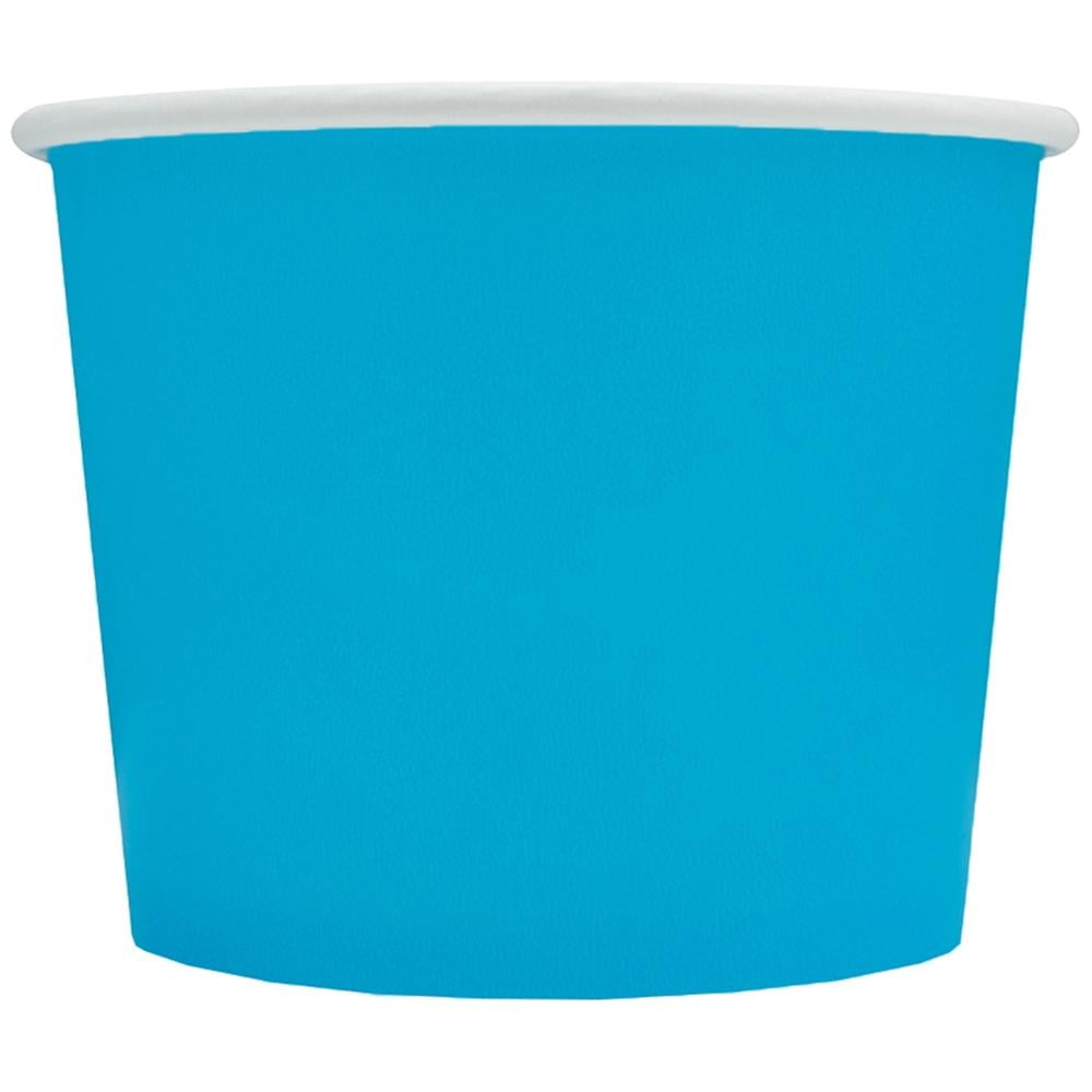 [1,000 Count] 12 oz Blue Paper Ice Cream Cups Disposable Dessert