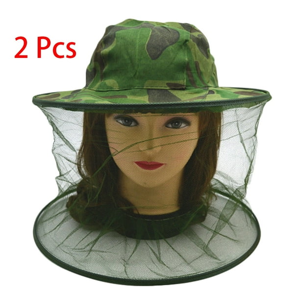 2 Pcs Mosquito Net Fishing Hat Camo Hat Garden Hats Safari Hat Mosquito Head Net Hat Outdoor Fishing Hat Sun Hat Protection From Bee Mosquito For Outdoor Lover Men Or Women Walmart Com