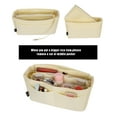 thumbnail image 4 of LingStar beige Tote Handbag Organizer Insert with Key Chain,Zipper Purse Detachable Wallet,Medium, 4 of 7