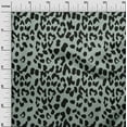 thumbnail image 2 of oneOone Georgette Viscose Dusty Green Fabric Leopard Animal Skin Craft Projects Decor Fabric Printed By The Yard 42 Inch Wide, 2 of 4