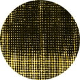 thumbnail image 1 of Ahgly Company Indoor Round Abstract Yellow Modern Area Rugs, 7' Round, 1 of 4