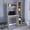 Gray 2, variant on Space Saving Desk with Shelves and Cubbies, Light Gray Particle Board Writing Desk for Small Office, 17.8L x 38.7W x 17.8H
