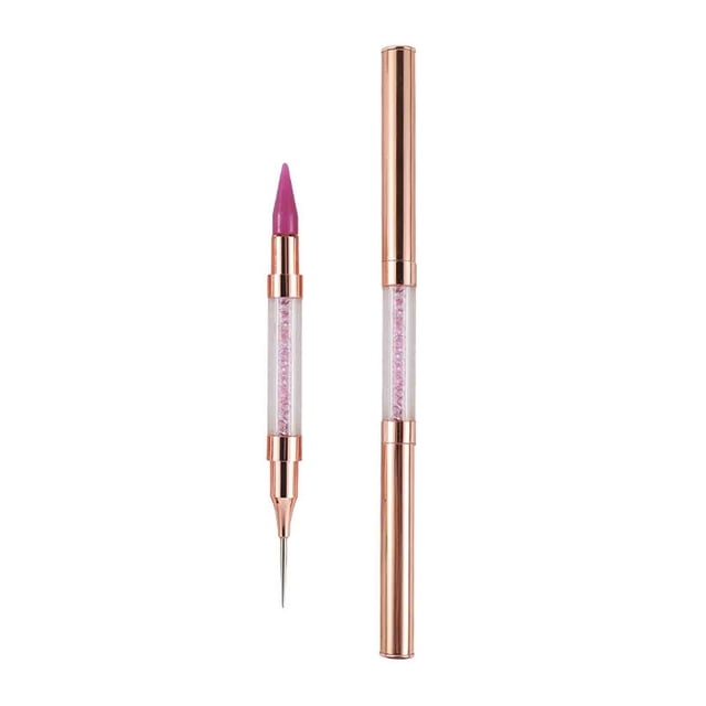 Penkiiy 1 Pieces Nail Rhinestone Picker, Wax Pencil for Rhinestones Rhinestone Picker Dotting Tool Nail Dotting Pen Dual End Rhinestone Applicator for Beads Stones Gems Crystals Studs Picker