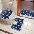thumbnail image 5 of Tree Trunk Bathroom Rugs Set Retro Watercolor Non Slip Absorbent Soft Bath Mats 3 Piece Set with Bathroom Rug, U-Shaped Floor Mat, Toilet Seat Cover Large Size, 5 of 9