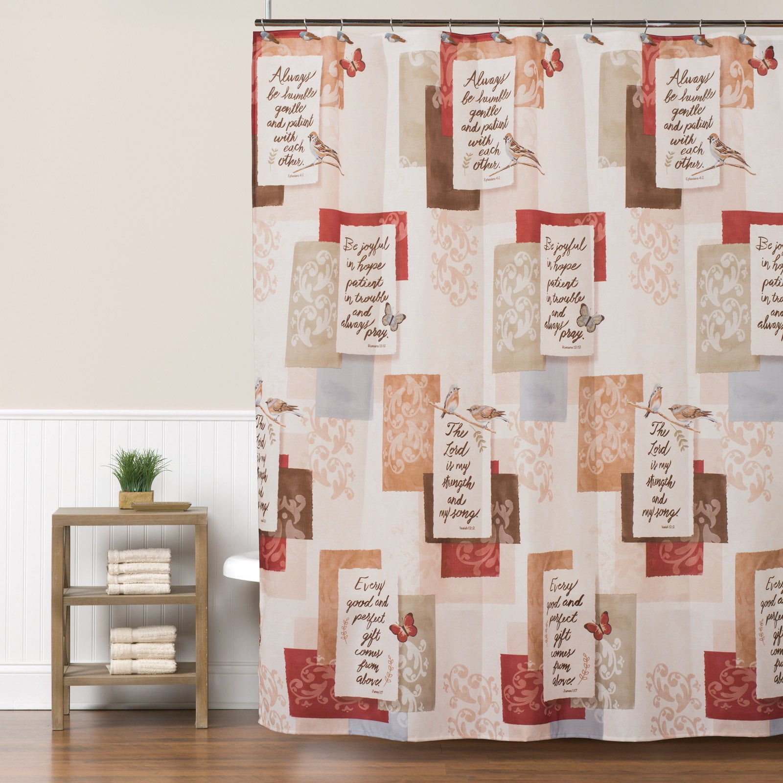 Saturday Knight Ltd Faithful Birds Shower Curtain - Walmart.com