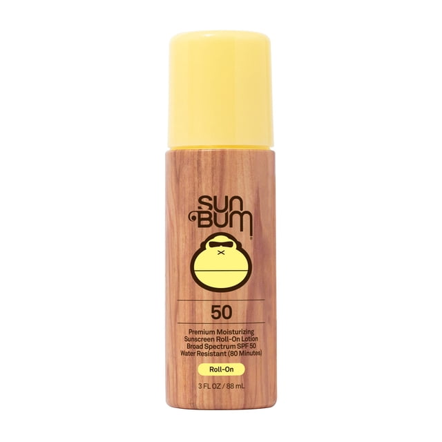 Sun Bum Original SPF 50 Sunscreen Roll-On Lotion Vegan and Reef Friendly (Octinoxate & Oxybenzone Free) Broad Spectrum Moisturizing UVA/UVB Easy Roller Ball Sunscreen Lotion with Vitamin E 3 oz