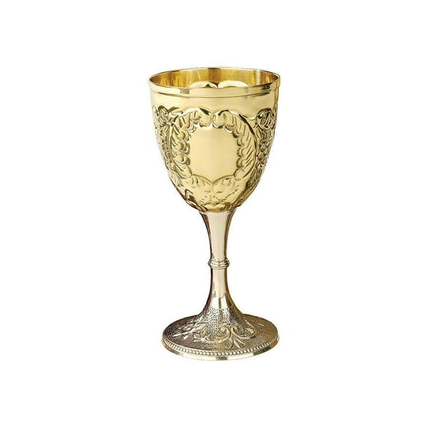 6.5" Medieval Knights Royal Chalice Brass Wine Goblet Cup