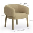 thumbnail image 3 of Foxy Honey Textured Fabric Accent Chair, 3 of 8