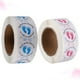 thumbnail image 2 of etiquetas adhesivas con forma de huella, autoadhesivas, para decoración de fiestas de baby shower (azul y rosa), 2 of 5