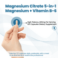 thumbnail image 4 of 5-in-1 Magnesium Complex Supplement 420mg - 5 Forms High Absorption Magnesium Glycinate Citrate Malate Oxide Taurinate- Non-GMO 120 Vegan Magnesio Capsule for Sleep Muscle Heart Health, 4 of 7