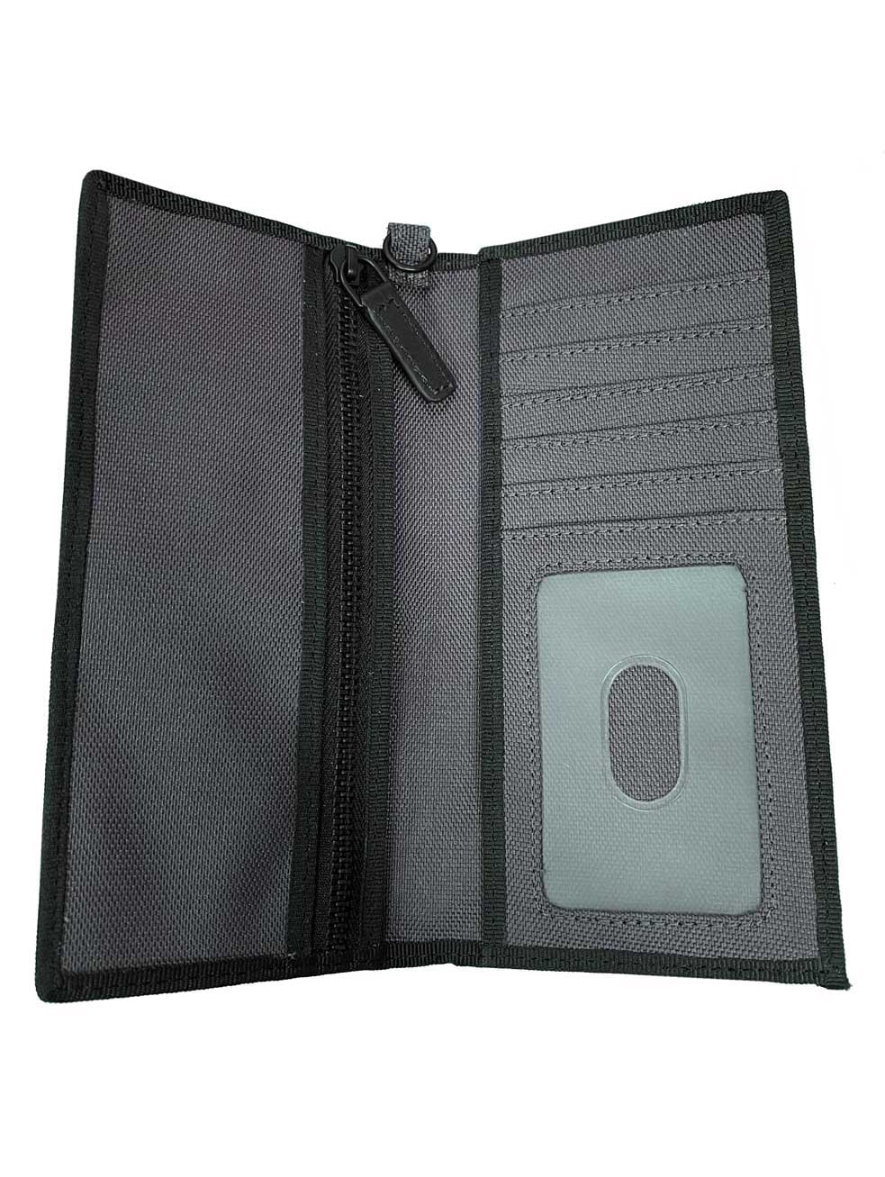 Harley-Davidson Men's Full Speed Bi-Fold Trucker Polyester RFID Wallet - Gray, Harley Davidson