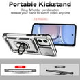 thumbnail image 5 of ELEHOLD Rugged Hybrid Case for Motorola Moto G Power 2023 Heavy Duty Case with Camera Lens Protector 360° Ring Holder Kickstand Magnetic Shockproof Protective Case for Moto G Power 2023,Silver, 5 of 8