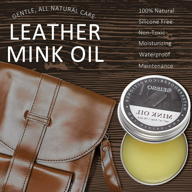 SEISSO Leather Repair Kits for Couches - Vinyl and Leather Repair Kit with  Mink Oil and Leather Repair Filler Cream - Leather Paint for Sofa, Jacket