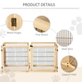 thumbnail image 6 of PawHut Wooden Pet Gate for Doorway & Stairs, Small & Medium Dogs, Natural, 6 of 9