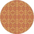 thumbnail image 1 of Ahgly Company Machine Washable Indoor Round Transitional Orange Area Rugs, 5' Round, 1 of 7
