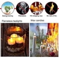 thumbnail image 5 of Velas de té, paquete de 12 velas LED sin llama, realistas, parpadeantes, a pilas, velas eléctricas, 5 of 5