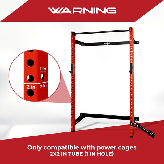 Power Rack J-Hooks & Attachments – Heavy Duty Barbell Holders Compatible with 2x2 & 3x3 Power Racks for Home Gym