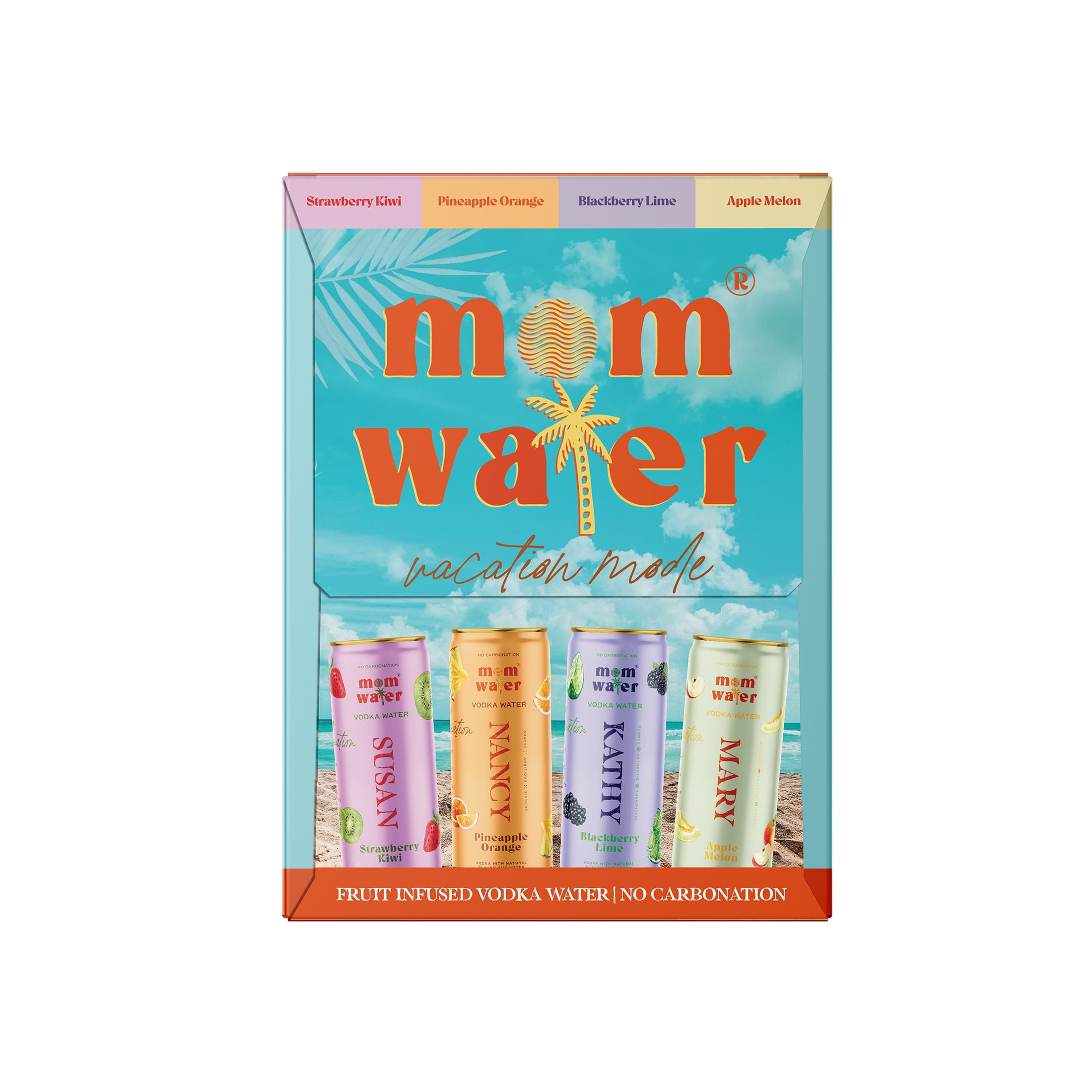 Mom Water Mom Squad Vacation Mode Mixed Flavors Flavored Alcoholic Beverage, 12 fl oz Can, 4.5% ABV