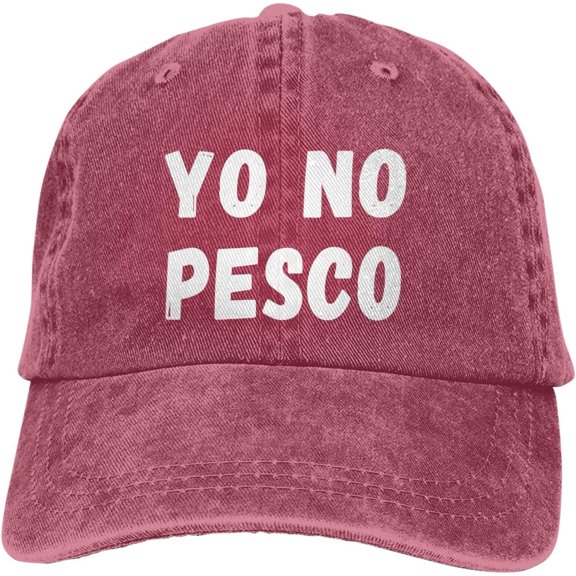 Yo No Pesco Funny Hat Adjustable Denim Baseball Cap Black Dad Hat Men Women