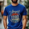 thumbnail image 2 of August 1980 All Original Parts T-Shirt, Retro Birthday Shirt for Men, Perfect Gift for August Birthday, 2 of 4