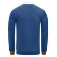 thumbnail image 4 of Kalauyu Men's Patchwork Long Sleeve Button-Up Flap Collar Shirt, 4 of 7