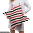 thumbnail image 5 of Ambesonne Abstract Fabric by the Yard Upholstery, Zigzag Chevron Lines Art, 3 Yards, Vermilion White, 5 of 5