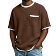 thumbnail image 1 of Camiseta Casual de Manga Corta con Cuello Tripulado 100% Fibra de Poliéster, Lavable en Máquina, Versátil para el Uso Diario, 1 of 6