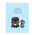 thumbnail image 1 of Tarjeta de Felicitación ALY LOU Divertida Espresso Amor Interior en Blanco, 1 of 6