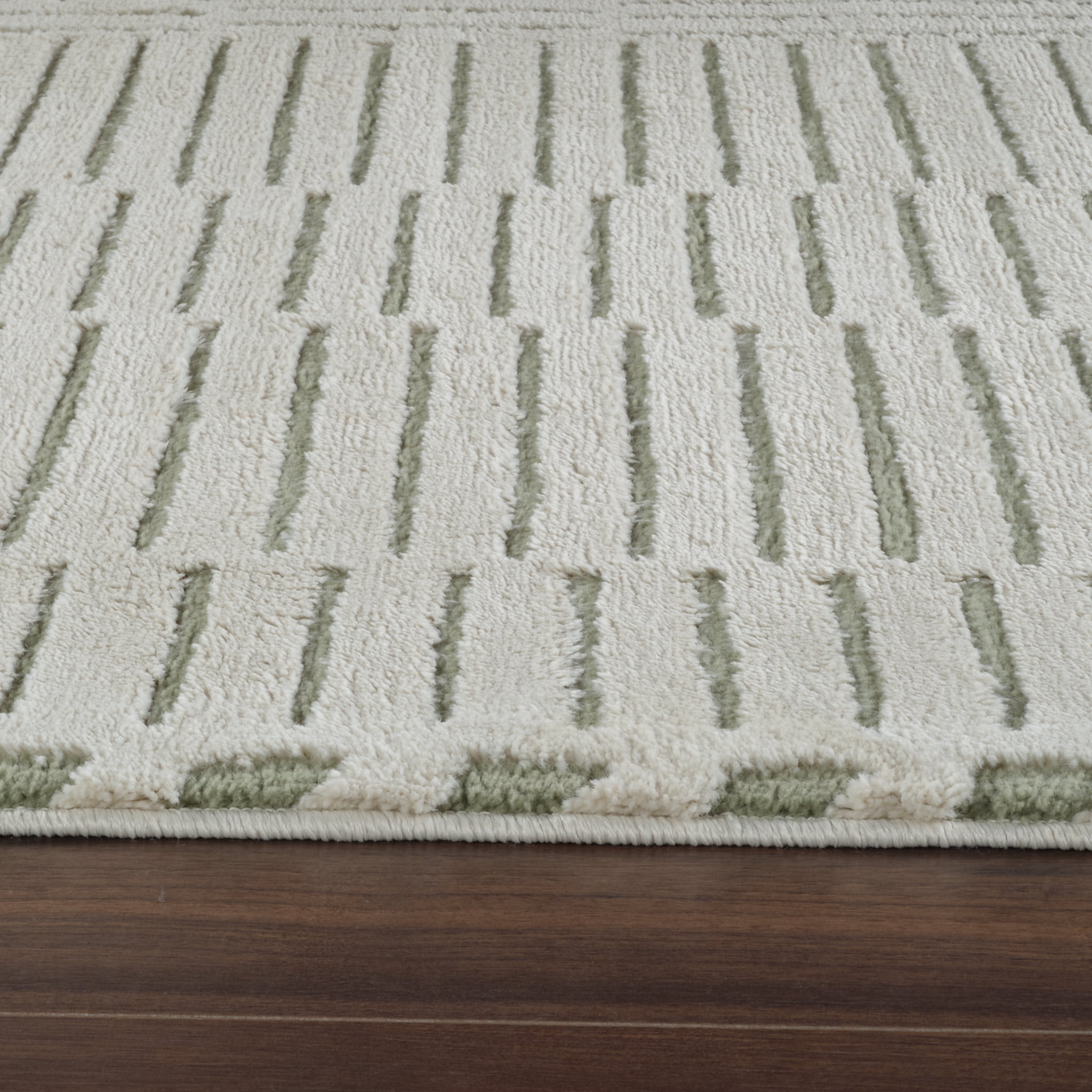 Rug Branch Domus Abstract Indoor Area Rug, Cream Green, Modern - Living Room, Bedroom, Dining Room, and Kitchen