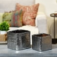 thumbnail image 2 of 2-Pc Square Planter Set in Silver, 2 of 2