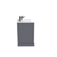 thumbnail image 5 of Ayna Decors Maya 60 in Charcoal Grey Double Sink Bathroom Vanity Set with White Quartz Countertop | 4 Soft Closing Doors | 6 Full Extention Soft Close Drawer | Black Hardware, 5 of 6