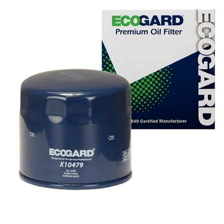ECOGARD X10479 Spin-On Engine Oil Filter for Conventional Oil - Premium Replacement Fits Honda Accord, Civic, Odyssey, CR-V, Pilot, Prelude, Passport, S2000, Civic del Sol, CRX / Hyundai (Best Oil Filter For Honda Civic)