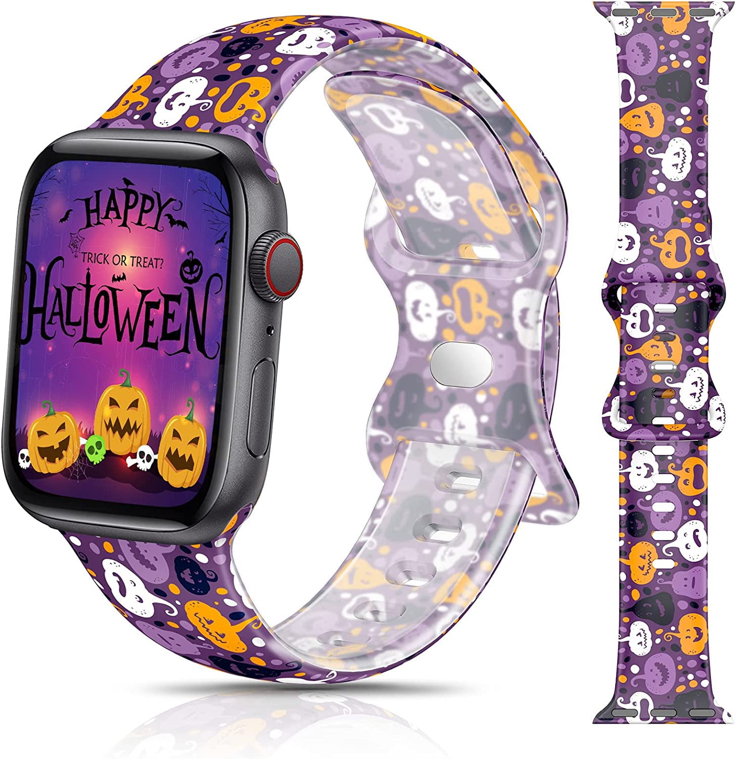 Wearlizer Halloween Transparent Bands Compatible with Apple Watch Band