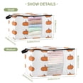 thumbnail image 2 of Foldable Clothes Storage Bags Clothes Organizer Bin with Clear Windows for Clothes Bedding Orange Pumpkin Pattern, 2 of 6