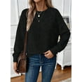 thumbnail image 2 of Womens Sweaters Fall Casual Long Sleeve Light-Weight Oversized Pullover Sweater Tops Black S, 2 of 5