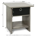 thumbnail image 2 of Furinno Table de Chevet EX Home, Chêne Gris/noir (Paire), 2 of 4