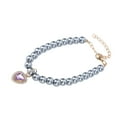 thumbnail image 1 of Collier pour Animaux de Compagnie, Collier de Perles pour Chien Collier pour Animaux de Compagnie Réglable Élégant Forme de Coeur Pendentif pour Chien Collier de Perles pour Chien Chaton Chiot, 1 of 8