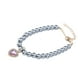 thumbnail image 4 of Collar ajustable para perros y gatos, perfecto para uso diario y fiestas, elegante collar para mascotas con forma de corazón en color gris y morado, 4 of 8