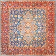 thumbnail image 1 of Unique Loom Revival Floral Border Rug 7' 6 x 7' 6 Square Navy Blue/Red, 1 of 1