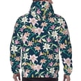 thumbnail image 7 of Lsque Lilies Flowers Pattern Casual Men's Hoodie,Hooded Sweatshirt with Kangaroo Pocket,Pullover Hoodie-XX-Large, 7 of 7