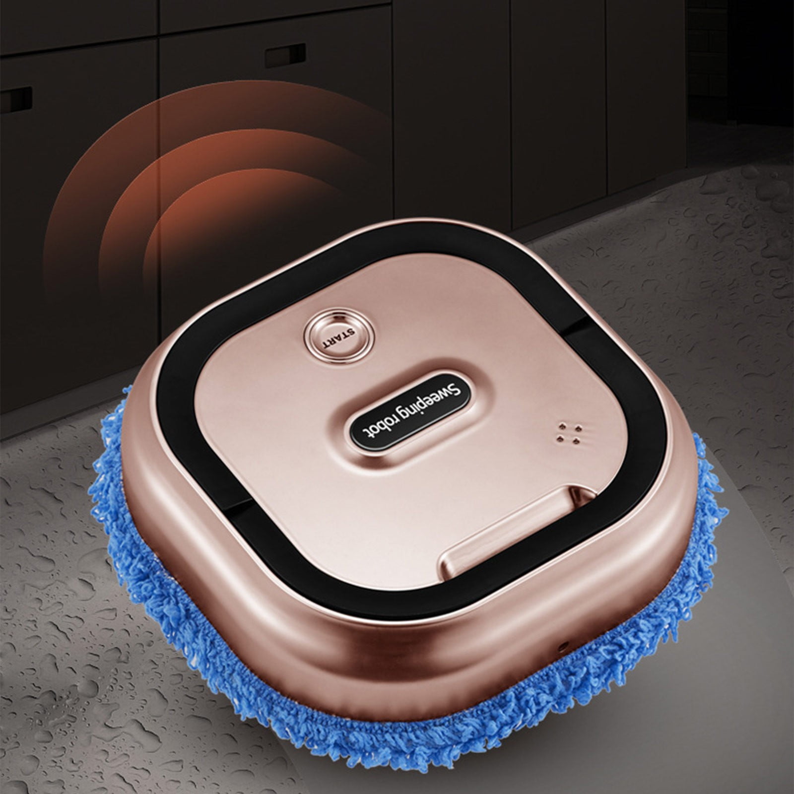 Ajauxi Floor Mopping Robot, Floor Washing Robot, Robot Vacuum and Mop Combo with 2 Mop, Cordless Electric Mopping Robot Cleaner for Hard Floor