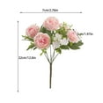 thumbnail image 2 of Artificial Rose & Peony Flower Arrangement, Simulation Floral Decor for Home, Office, Wedding, Party, Reception Table Decoration, Fake Flower Centerpiece for Reunions & Events, 2 of 5