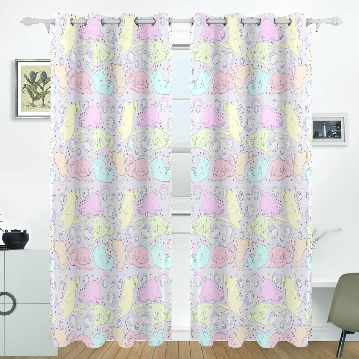 Cute Blackout Curtains / Phfzk Cute Animal Window Curtain, Underwater