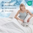 thumbnail image 5 of HOMTEC Cooling Comforter Full/Queen Size, Q-MAX＞0.4 Cool Tech Blanket for Hot Sleeper, Lightweight Silky Smooth Bed Comforter, White, 5 of 9